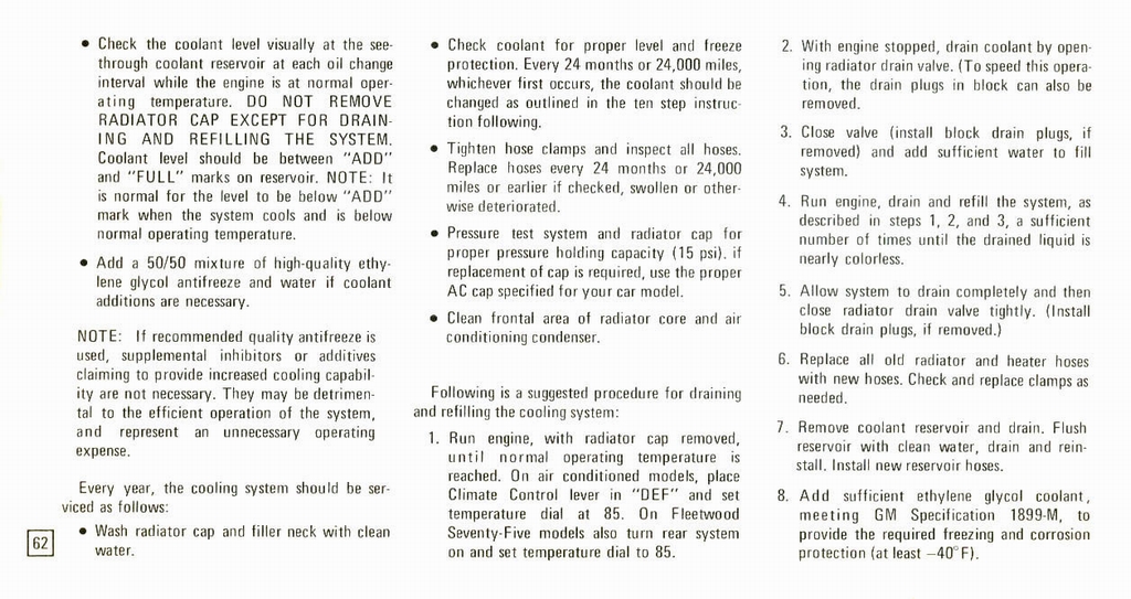 1973 Cadillac Owners Manual Page 44